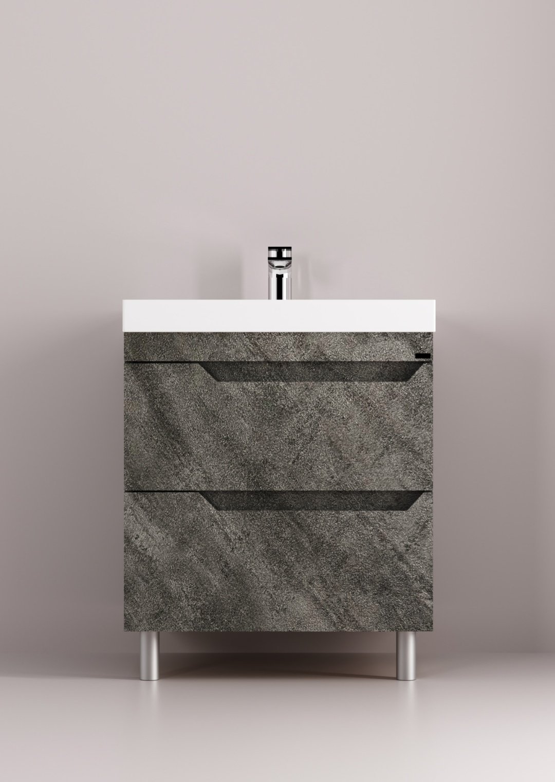 Тумба с раковиной KABINKA.KZ Леон 700, 70x80x45 см, серый