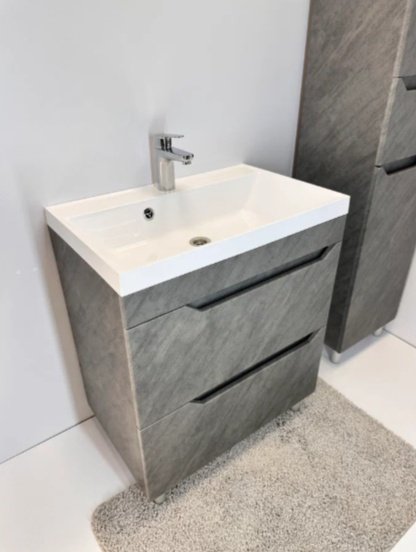 Тумба с раковиной KABINKA.KZ Леон 700, 70x80x45 см, серый