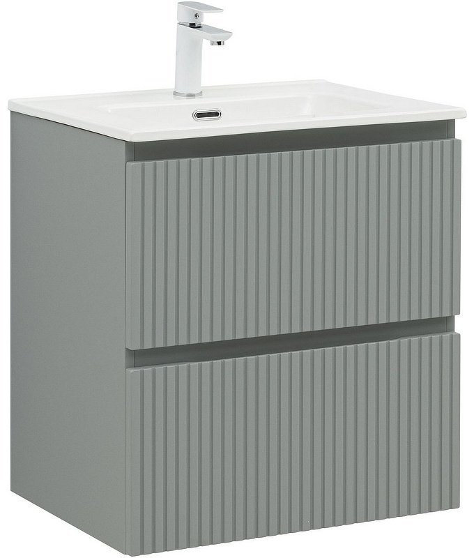 Тумба с раковиной Kabinka.kz Flat 60 335432 60x63.7x45.5см серый купить,NaN