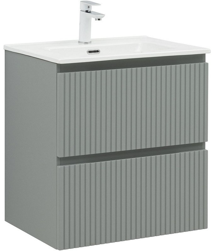 Тумба с раковиной Kabinka.kz Flat 60 335432 60x63.7x45.5см серый купить,NaN