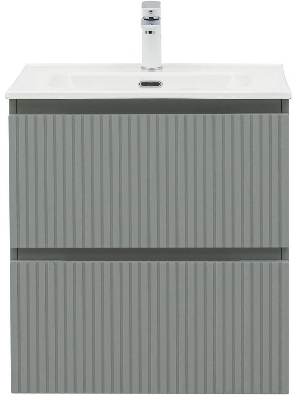 Тумба с раковиной Kabinka.kz Flat 60 335432 60x63.7x45.5см серый купить,NaN