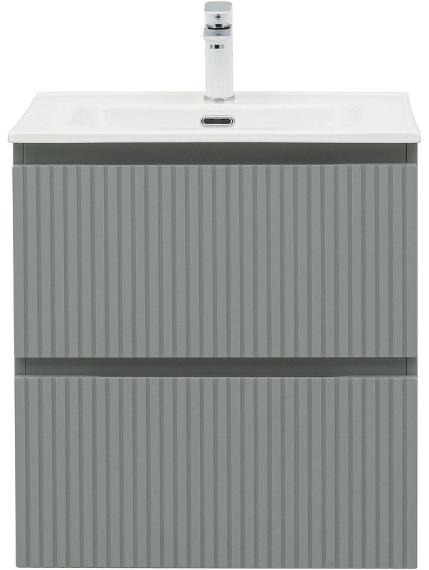 Тумба с раковиной Kabinka.kz Flat 60 335432 60x63.7x45.5см серый купить,NaN