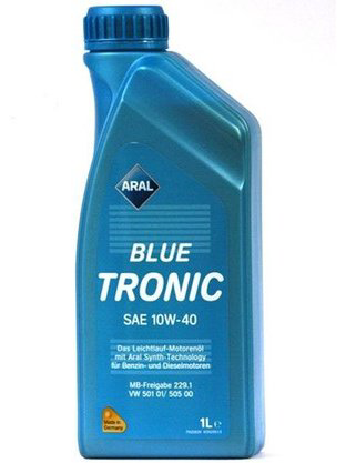 Моторное масло Полусинтетическое ARAL Blue Tronic 10W-40 1 л купить,14600