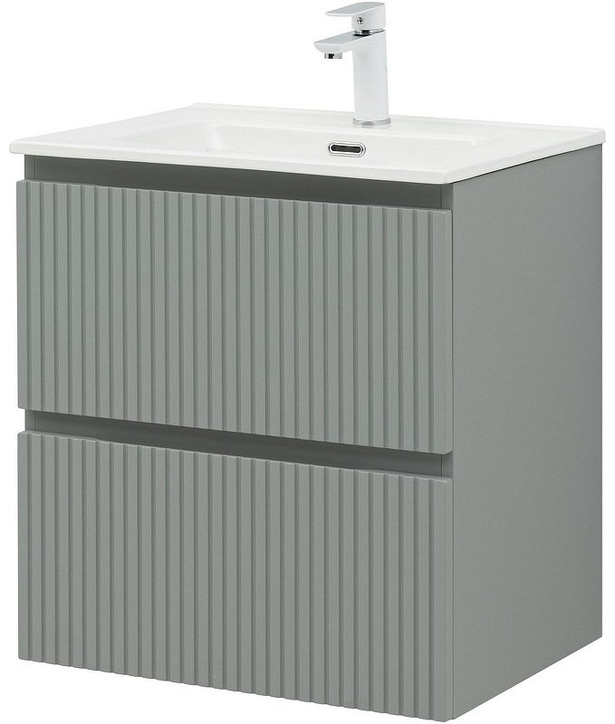 Тумба с раковиной Kabinka.kz Flat 60 335432 60x63.7x45.5см серый купить,NaN