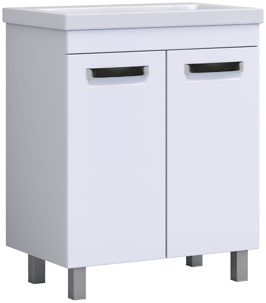 Тумба с раковиной Kabinka.kz Plaza 700 66.4x80x44.4см белый купить,NaN