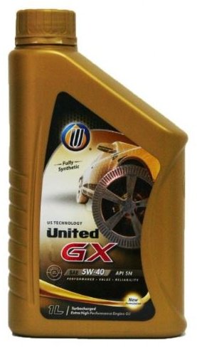 Моторное масло Синтетическое United Oil GX SP 5W-40 1 л