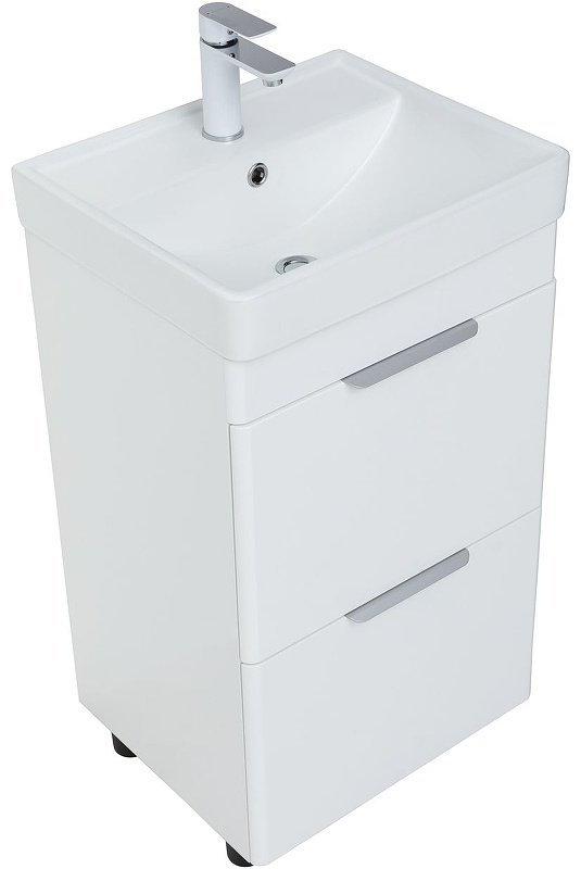 Тумба с раковиной KABINKA.KZ Ирис 50 310151, 48.4x77.2x40 см, белый