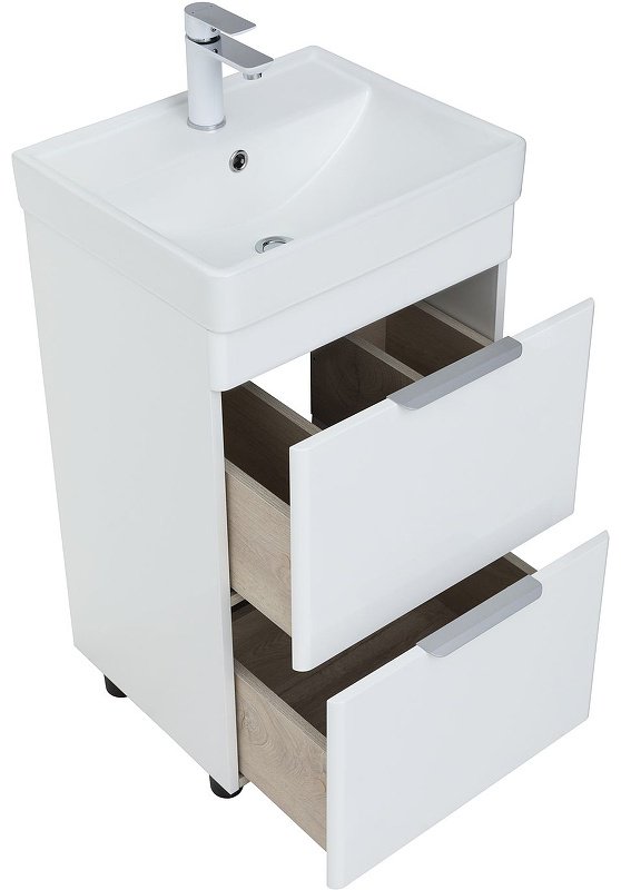 Тумба с раковиной KABINKA.KZ Ирис 50 310151, 48.4x77.2x40 см, белый