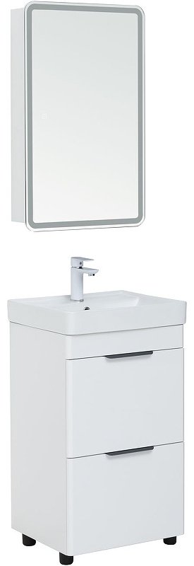 Тумба с раковиной KABINKA.KZ Ирис 50 310151, 48.4x77.2x40 см, белый