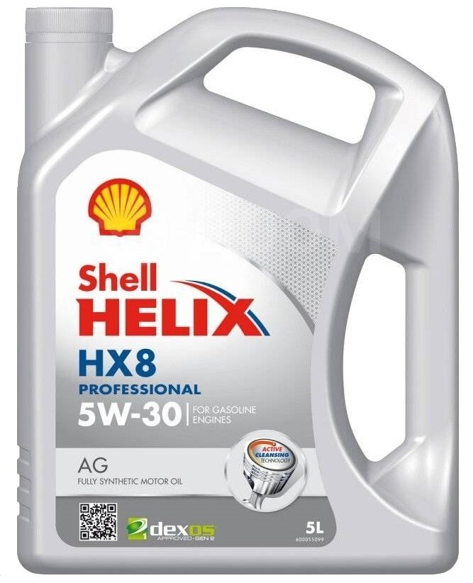Моторное масло Синтетическое SHELL Helix HX8 Professional 5W-30 5 л