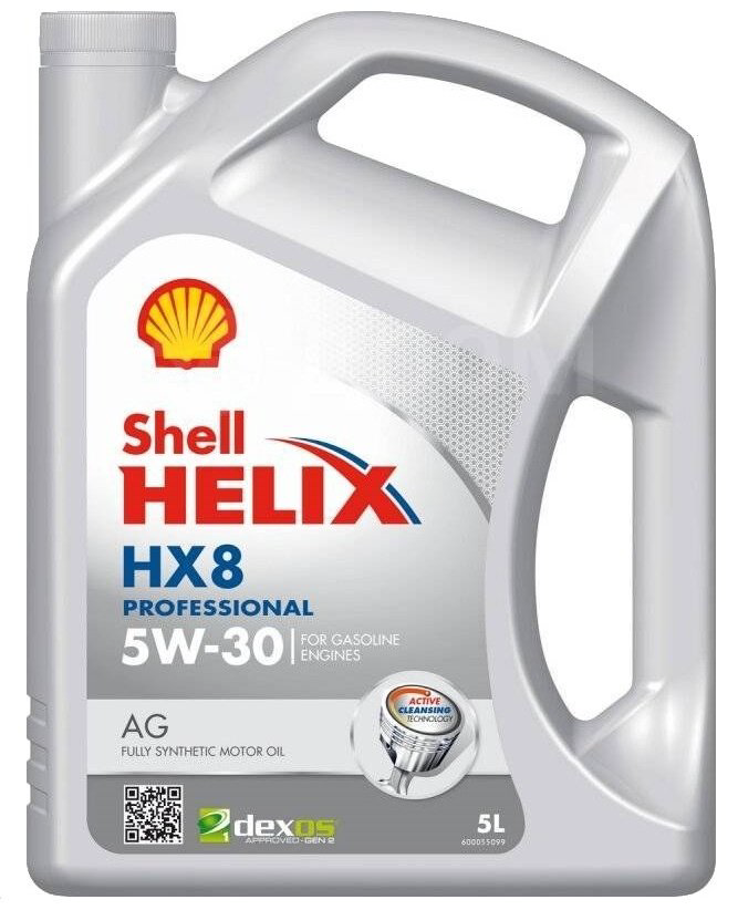 Моторное масло Синтетическое SHELL Helix HX8 Professional 5W-30 5 л купить,45750