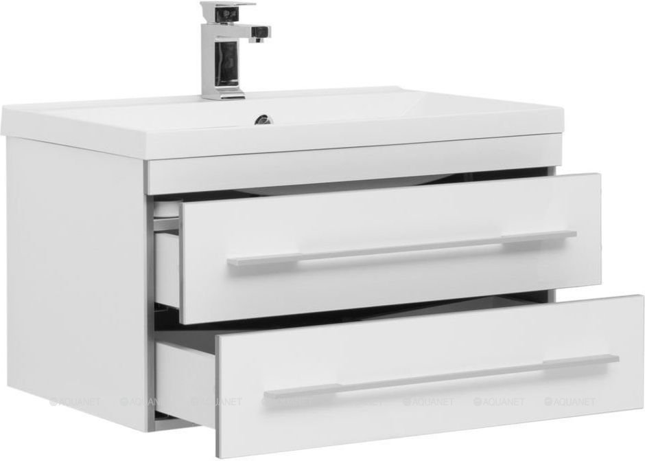 Тумба с раковиной Aquanet Верона, 73.6x44.5x47.2 см, белый