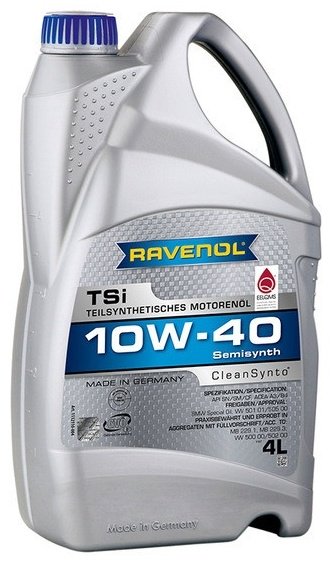 Моторное масло Полусинтетическое RAVENOL TSI 10W-40 4 л