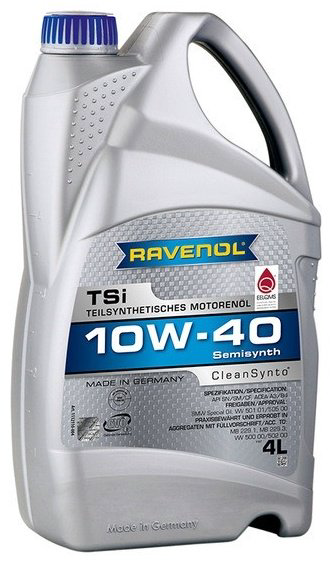 Моторное масло Полусинтетическое RAVENOL TSI 10W-40 4 л купить,NaN