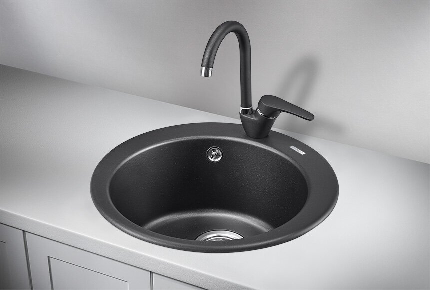 Кухонная мойка GRANULA 4801 врезная 48х48х18 см, кварцевый песок купить,0