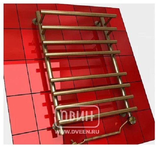 Полотенцесушитель ДВИН F primo electro 60/50 1&#34;-3/4&#34;-1/2&#34; Электрич. ТЭН справа бронза