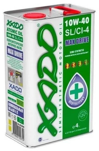 Моторное масло Полусинтетическое XADO Atomik Oil 10W-40 4 л купить,47400