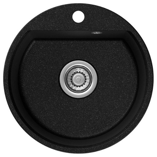 Кухонная мойка Nova 4640145613350 врезная 44.3х44.3х16 см, кварцевый песок, тон черный купить,NaN