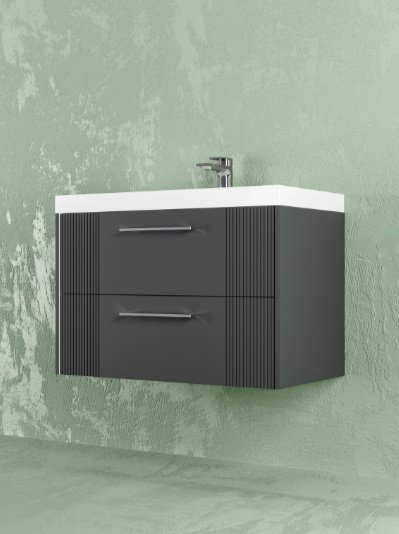 Тумба с раковиной Kabinka.kz Альба 70x52x45см антрацит купить,NaN