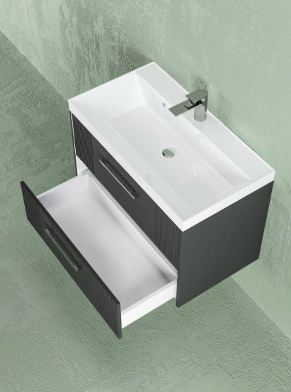 Тумба с раковиной Kabinka.kz Альба 70x52x45см антрацит купить,NaN