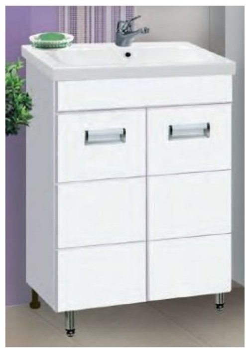 Тумба с раковиной Kabinka.kz Флора Cомо 600Т 78x82x40.9см белый купить,NaN