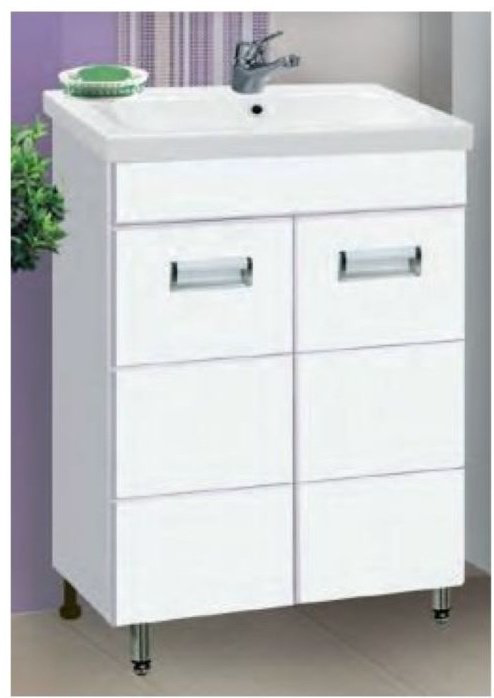 Тумба с раковиной Kabinka.kz Флора Cомо 600Т 78x82x40.9см белый купить,NaN