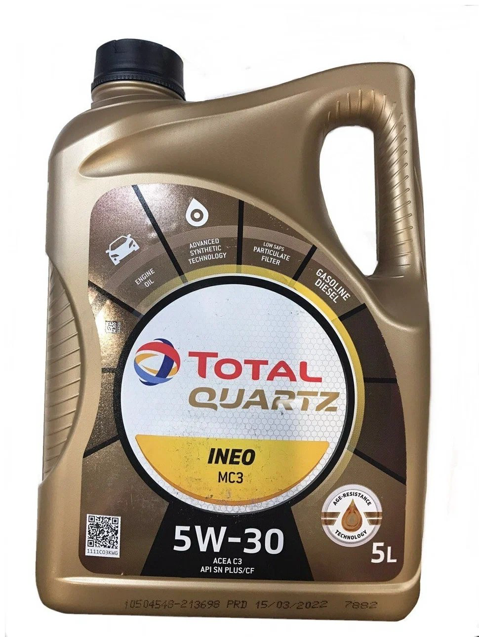 Моторное масло Синтетическое Total Quartz Ineo MC3 5W-30 5 л купить,34400