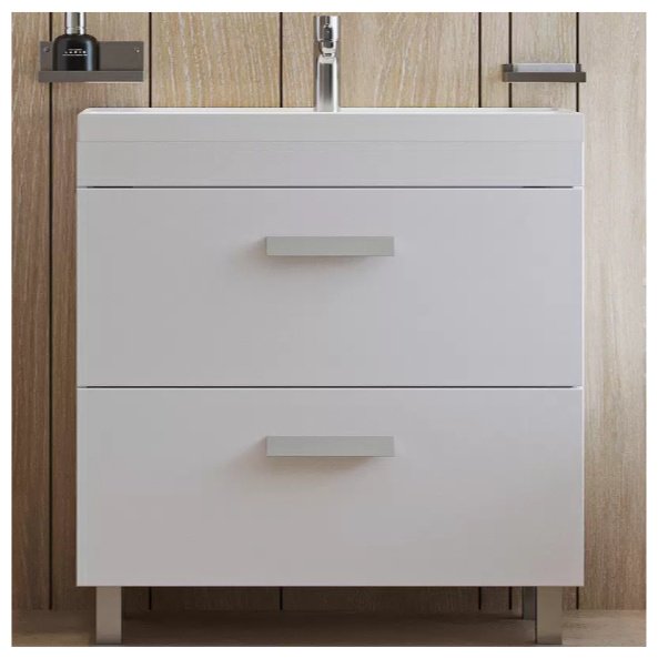 Тумба с раковиной KABINKA.KZ Orlando, 80x85.5x45 см, белый