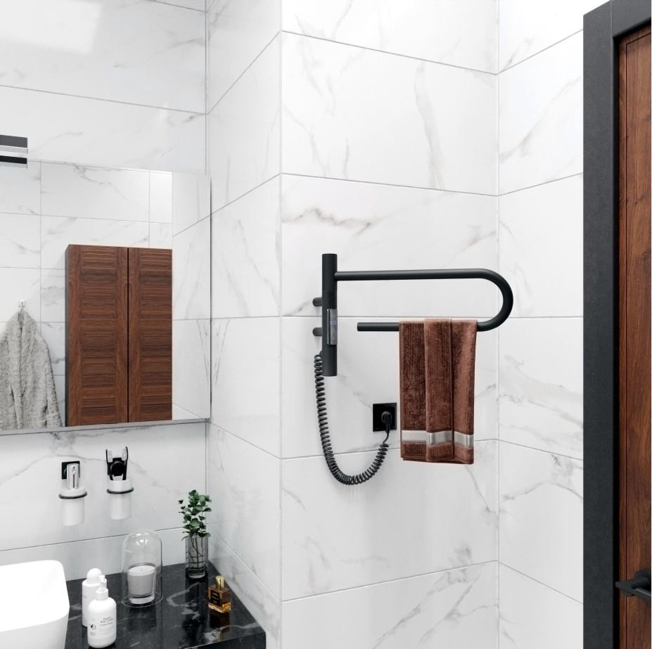 Полотенцесушитель Vincea электрический VTD-1P1BE , нестандартный 39x25 см купить,NaN