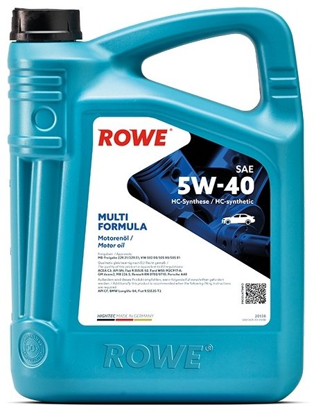 Моторное масло Синтетическое ROWE Multi Formula 5W-40 5 л