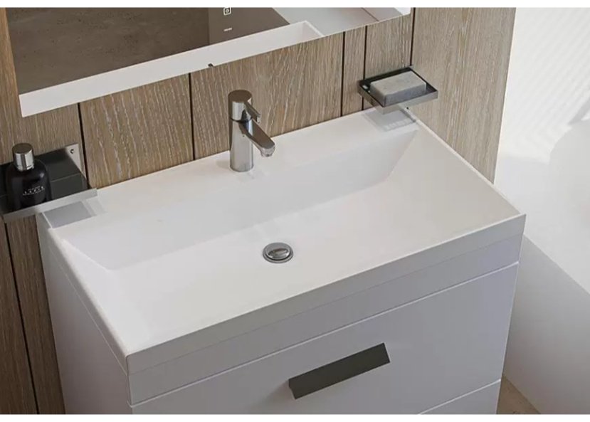 Тумба с раковиной KABINKA.KZ Orlando, 80x85.5x45 см, белый