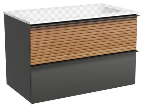 Тумба без раковины KABINKA.KZ Delta, 79x50x44.5 см, коричневый, графит