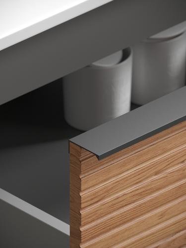 Тумба без раковины KABINKA.KZ Delta, 79x50x44.5 см, коричневый, графит