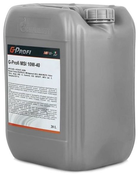 Моторное масло Полусинтетическое G-Energy G-Profi MSI 10W-40 20 л купить,73500