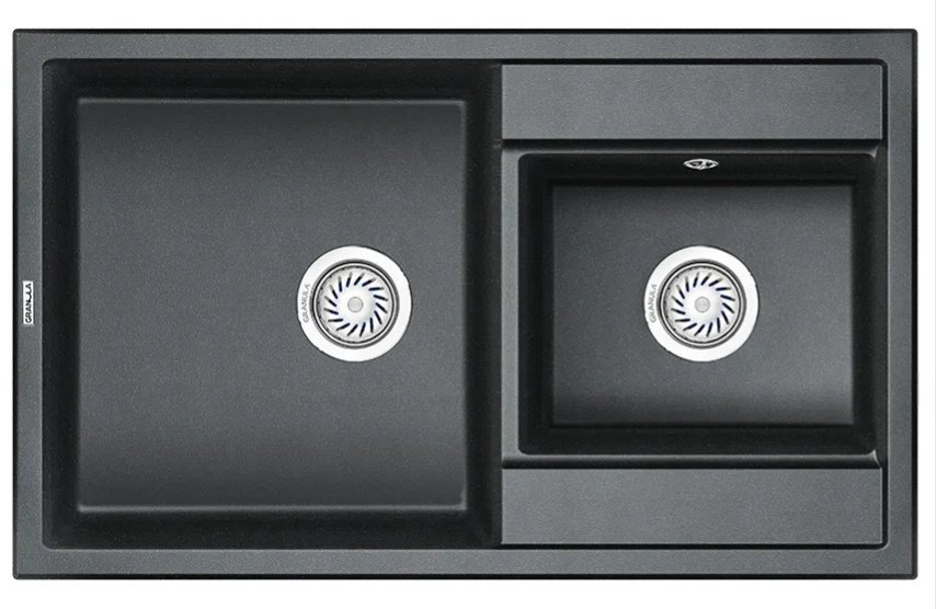 Кухонная мойка GRANULA 8201, ШВАРЦ Шварц врезная 82х50х20 см, кварцевый песок купить,NaN