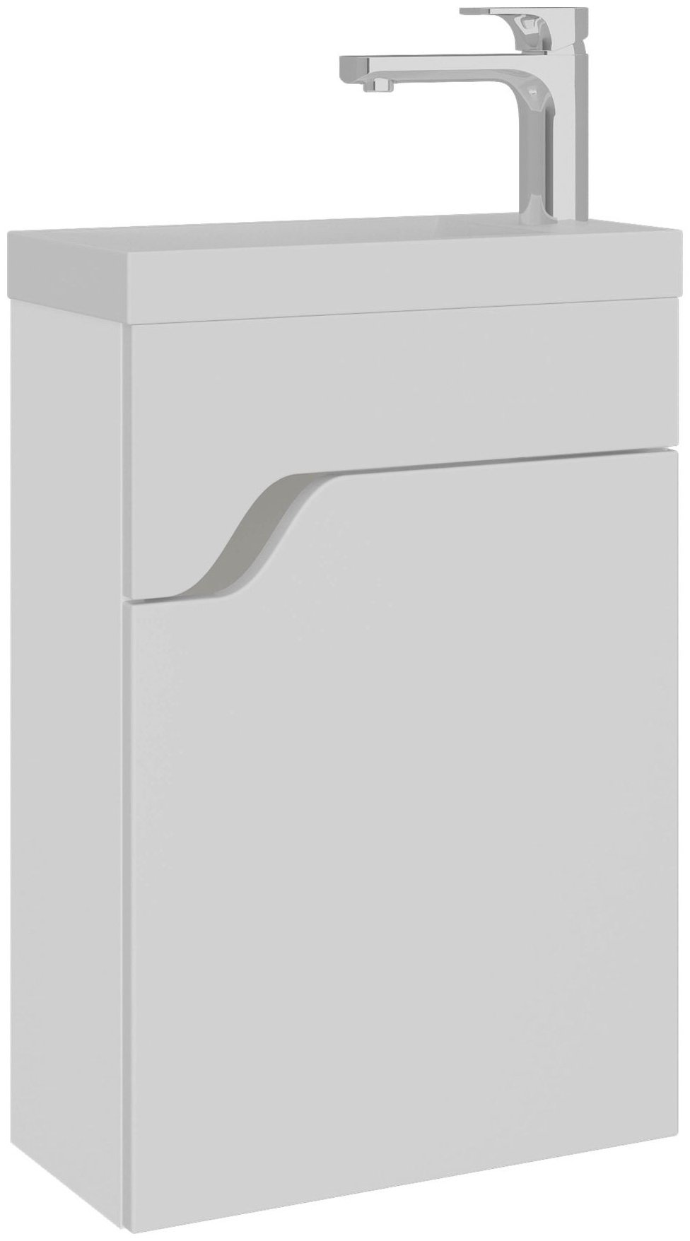 Тумба с раковиной AVK ТН1д400Азалия, 40x47x20 см, белый