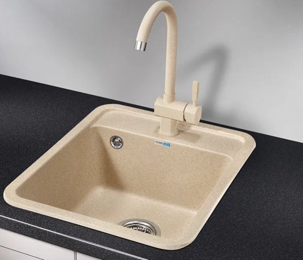 Кухонная мойка GRANULA 4202 БЕЖЕВЫЙ врезная 50х42х19 см, кварцевый песок - ForteMarket Кухонная мойка GRANULA 4202 БЕЖЕВЫЙ врезная 50х42х19 см, кварцевый песок купить,0