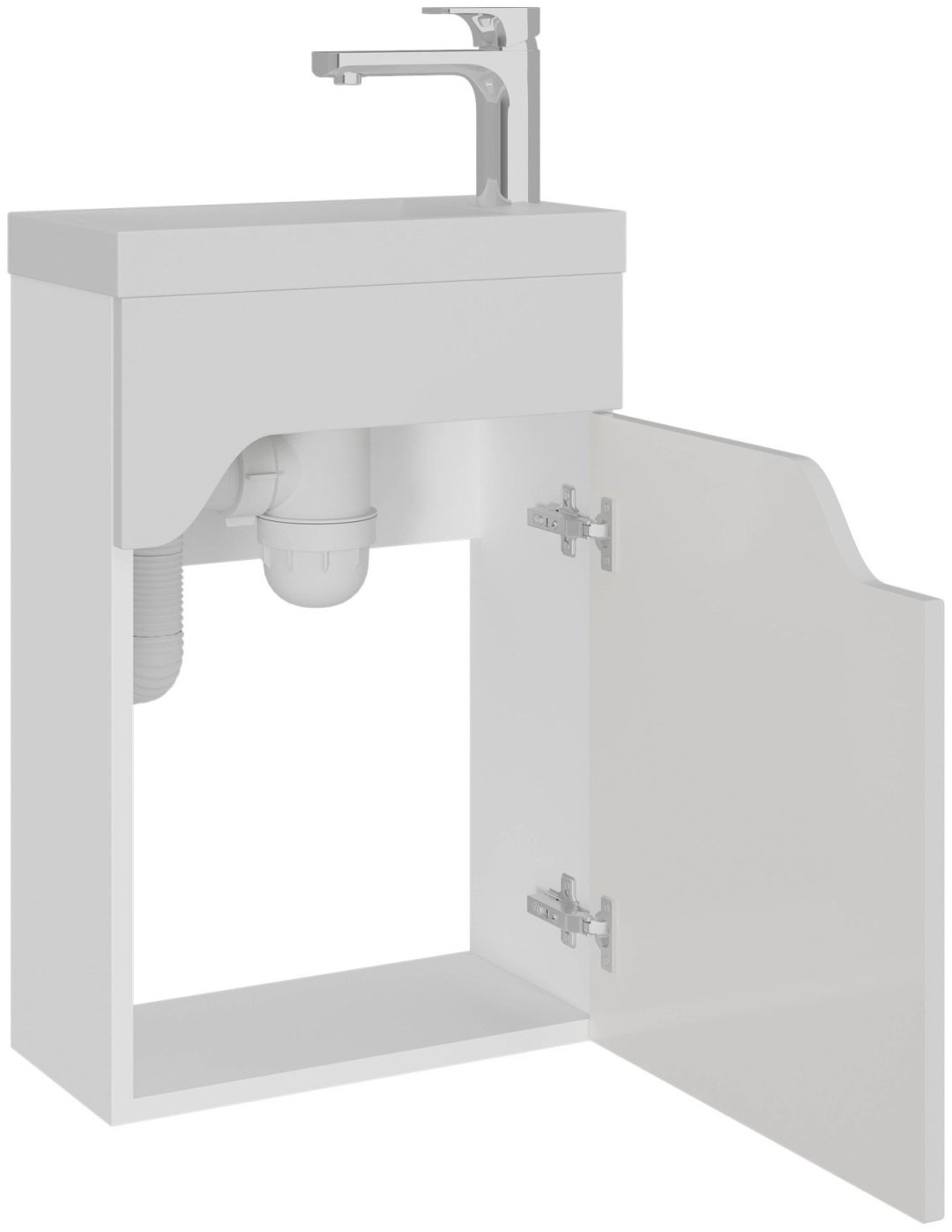 Тумба с раковиной AVK ТН1д400Азалия, 40x47x20 см, белый