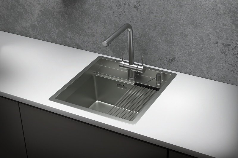 Кухонная мойка GRANULA KITCHEN SPACE KS-5051 врезная 50х51х23.5 см, нержавеющая сталь