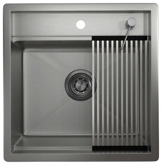 Кухонная мойка GRANULA KITCHEN SPACE KS-5051 врезная 50х51х23.5 см, нержавеющая сталь