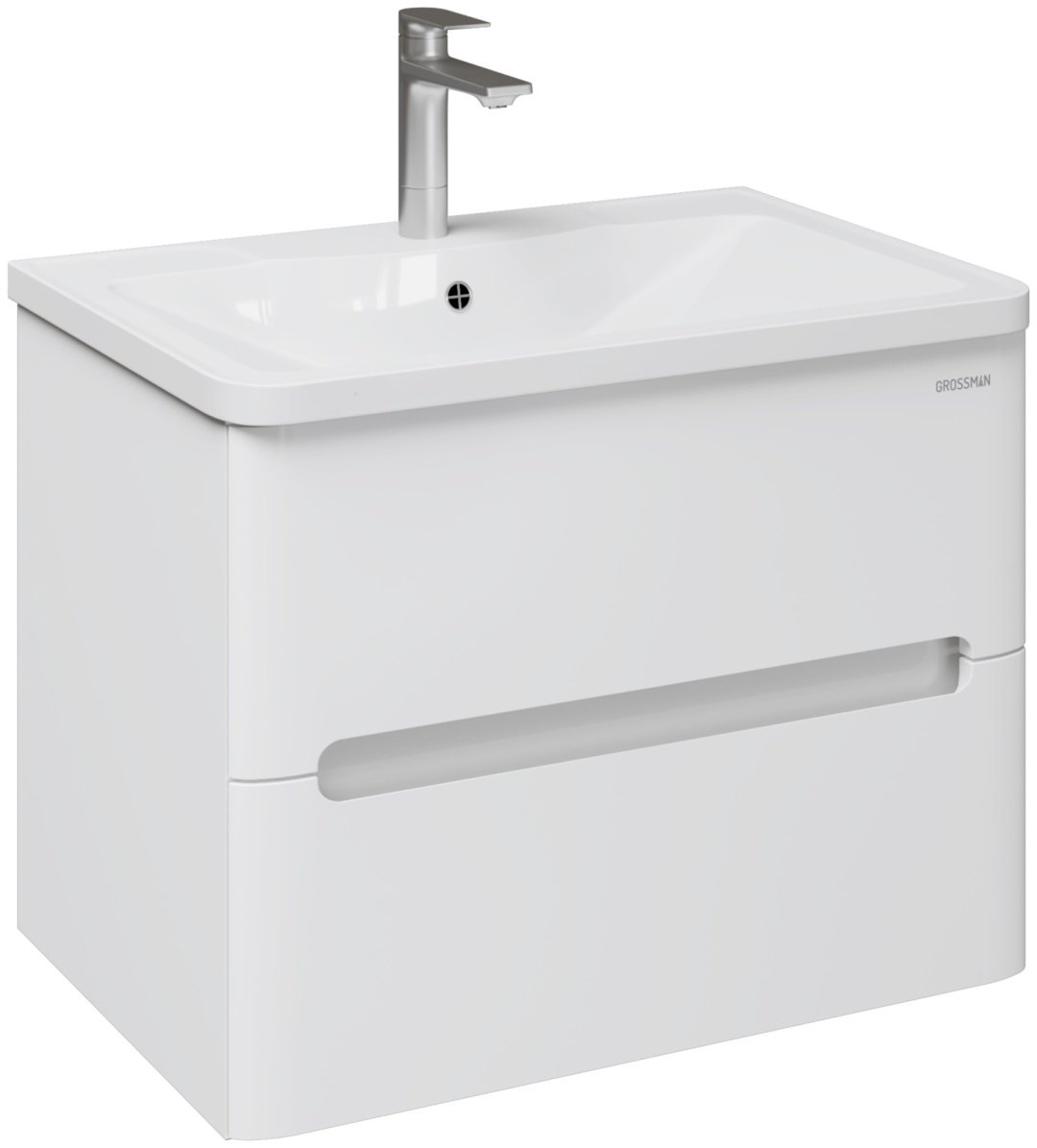 Тумба с раковиной KABINKA.KZ АДЕЛЬ-НОРМА-70, 69x50x44.6 см, белый