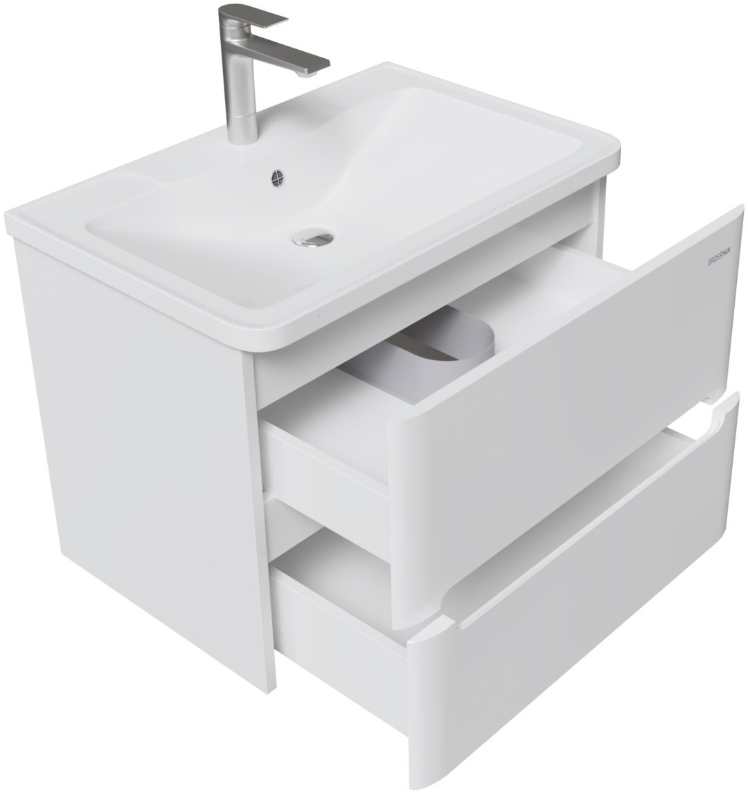 Тумба с раковиной KABINKA.KZ АДЕЛЬ-НОРМА-70, 69x50x44.6 см, белый