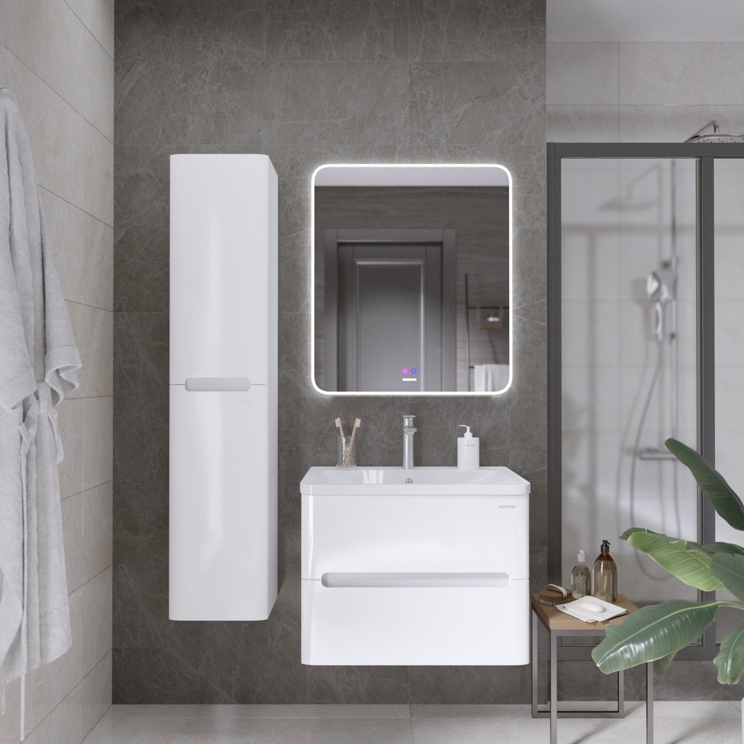 Тумба с раковиной KABINKA.KZ АДЕЛЬ-НОРМА-70, 69x50x44.6 см, белый