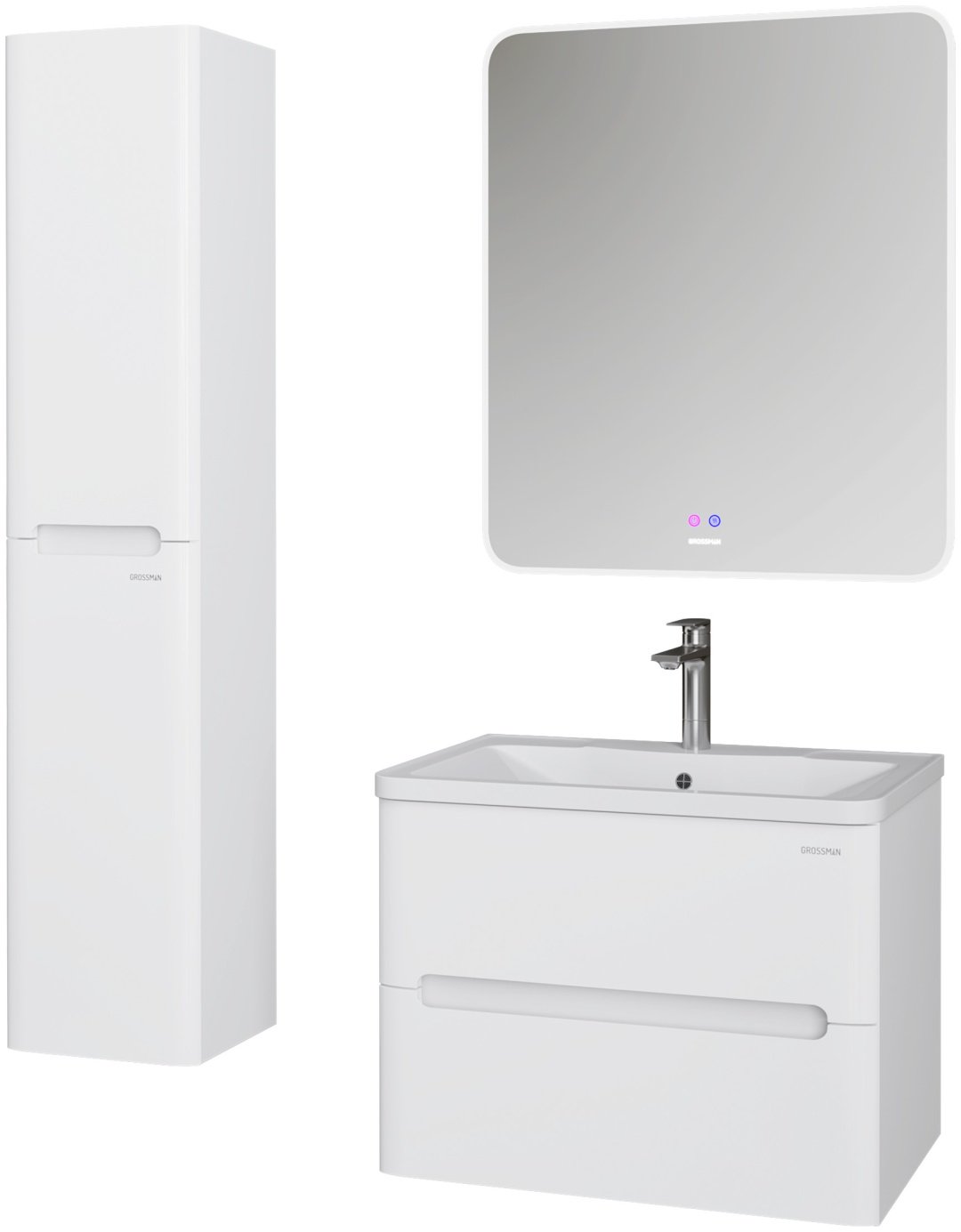 Тумба с раковиной KABINKA.KZ АДЕЛЬ-НОРМА-70, 69x50x44.6 см, белый