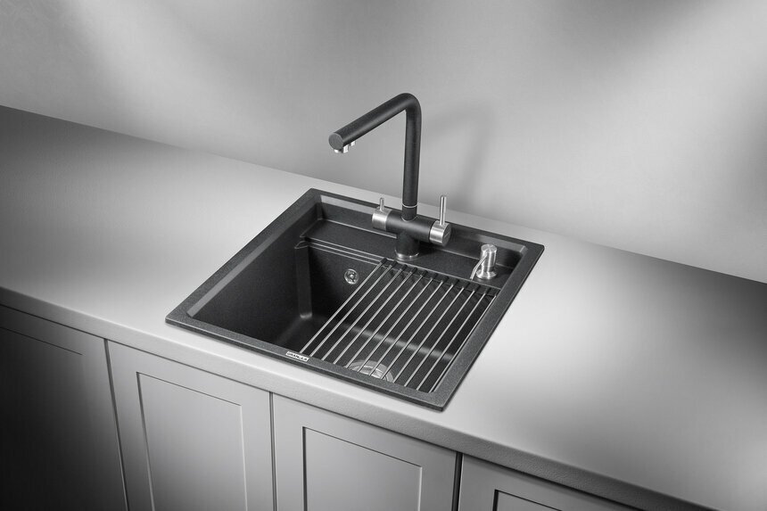 Кухонная мойка GRANULA KS-5002 врезная 50х51х22.5 см, кварцевый песок купить,0