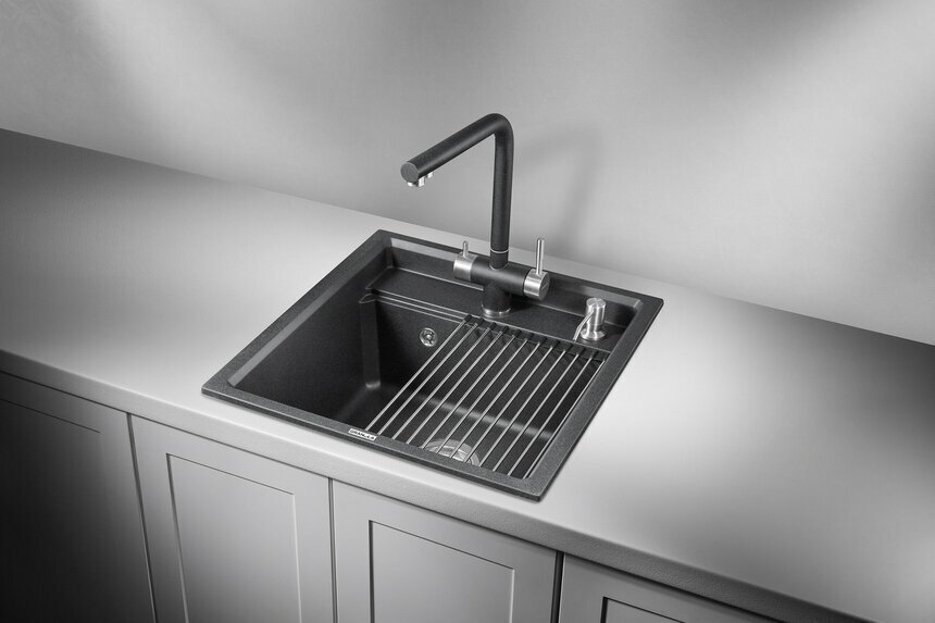 Кухонная мойка GRANULA KS-5002 врезная 50х51х22.5 см, кварцевый песок купить,NaN