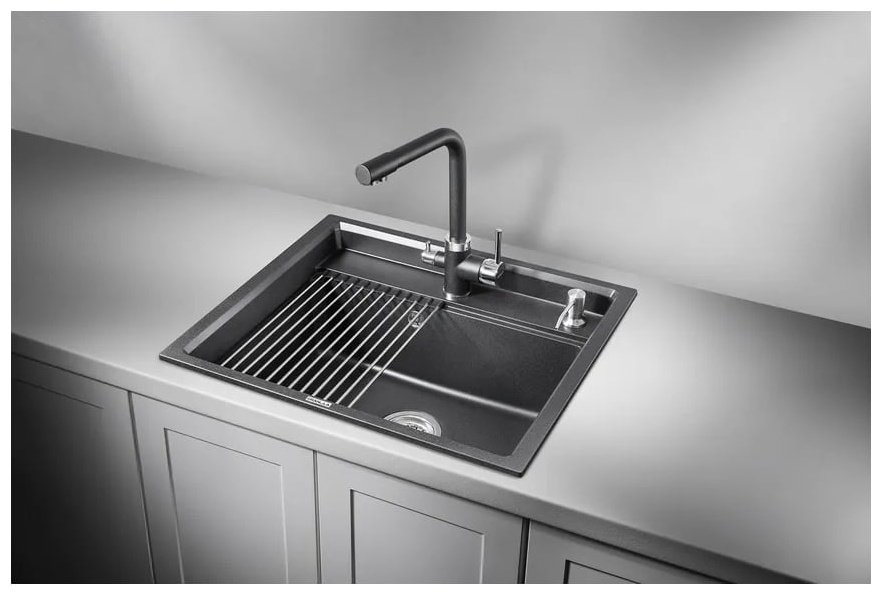 Кухонная мойка GRANULA KS-6003 врезная 60х51х23 см, кварцевый песок, тон турмалин купить,NaN