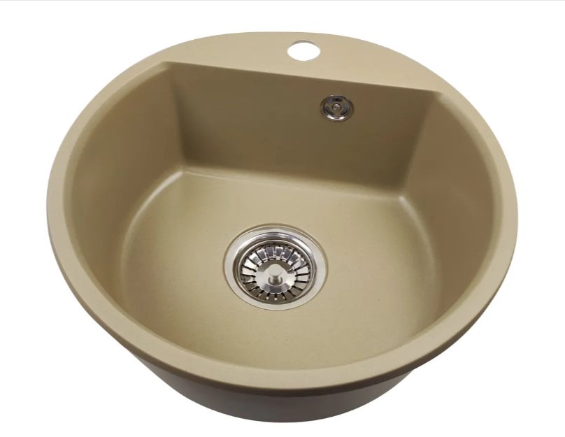 Кухонная мойка NOVA 4640145613329 врезная 44х44х18 см, кварцевый песок, тон бежевый