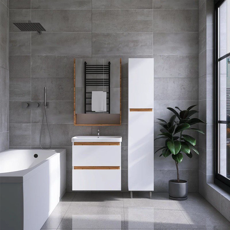 Тумба с раковиной Kabinka.kz Мальта 70x56x42.5см белый купить,NaN