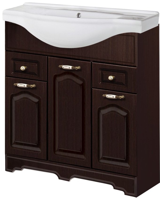 Тумба с раковиной KABINKA.KZ 13534, 105x80x45 см, коричневый - ForteMarket Тумба с раковиной KABINKA.KZ 13534, 105x80x45 см, коричневый купить,NaN